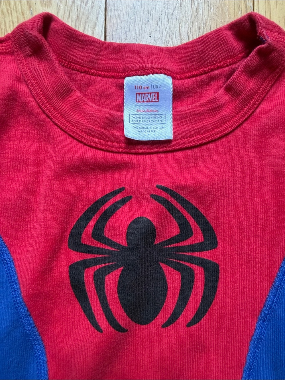 Hanna Andersson🕷️Red & Blue Marvel Spiderman Stripe Pajama Set - Picture 3 of 4